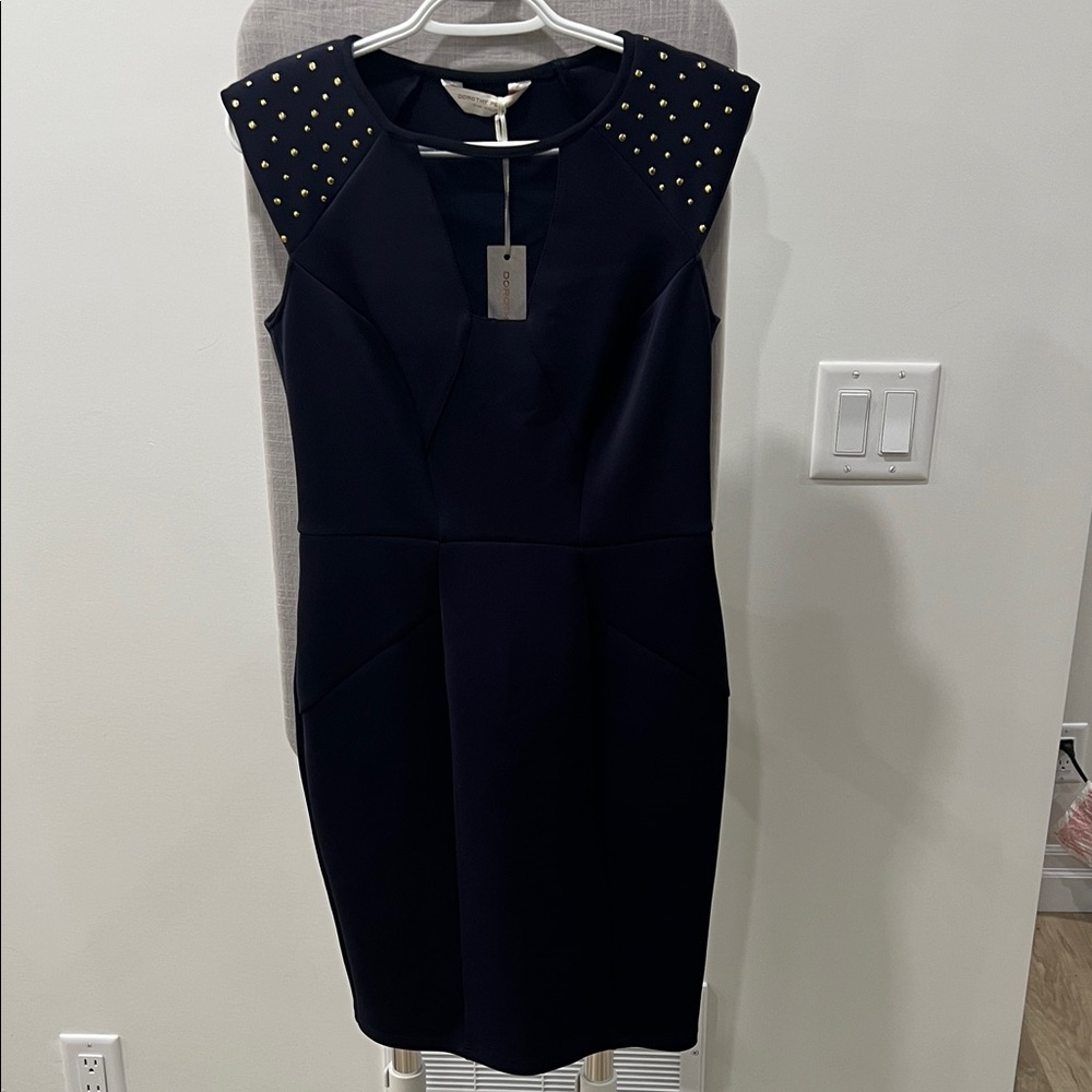 Elegant Black Studded Dress